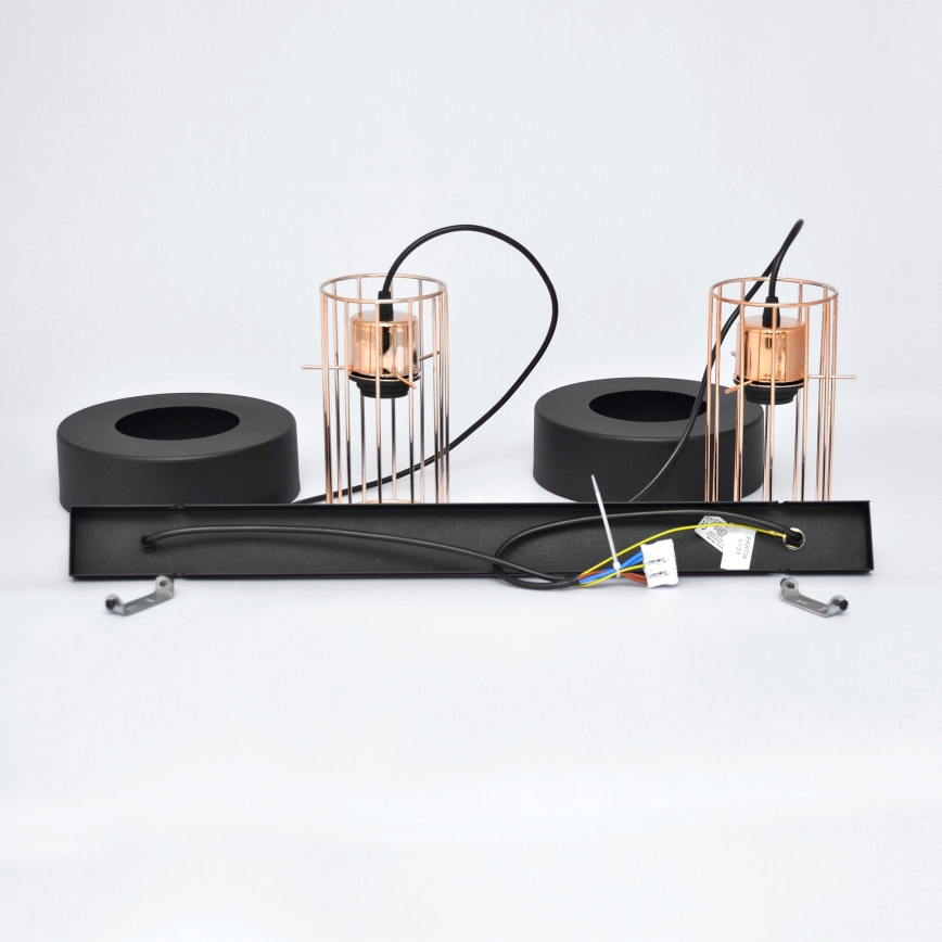 LED LED Hanglamp aan een koord VOLTA 2xE27/15W/230V zwart/goud