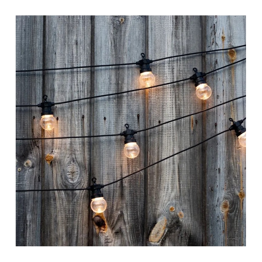 LED Lichtketting voor Buiten STRING 5m 10xLED/0,4W/24/230V 3000K IP44