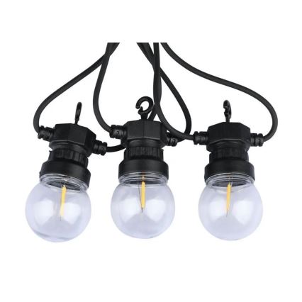 LED Lichtketting voor Buiten STRING 5m 10xLED/0,4W/24/230V 3000K IP44