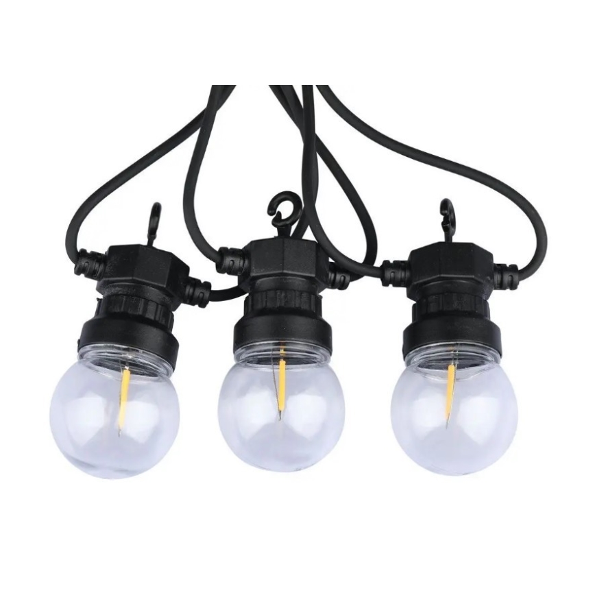 LED Lichtketting voor Buiten STRING 5m 10xLED/0,4W/24/230V 3000K IP44