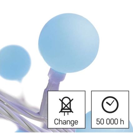 LED-lichtslinger voor buiten 40xLED/9m IP44 blauw