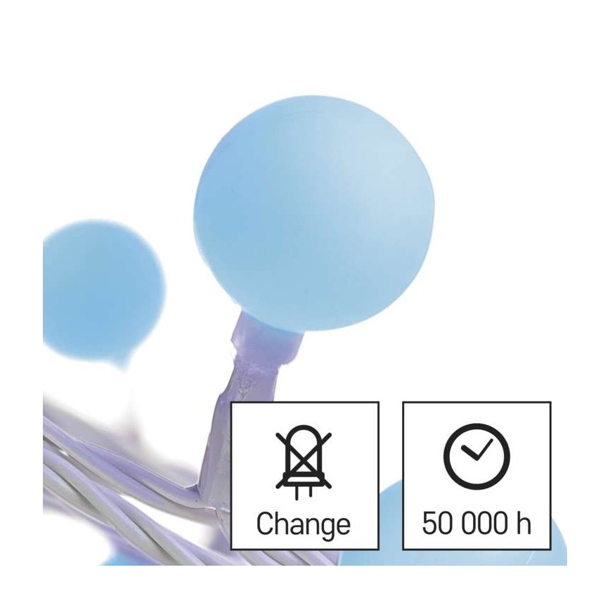 LED-lichtslinger voor buiten 40xLED/9m IP44 blauw