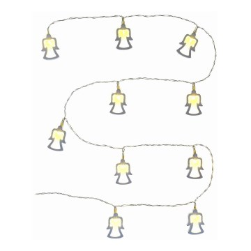 LED-lichtsnoer 10xLED/2xAA 1,8m warm wit