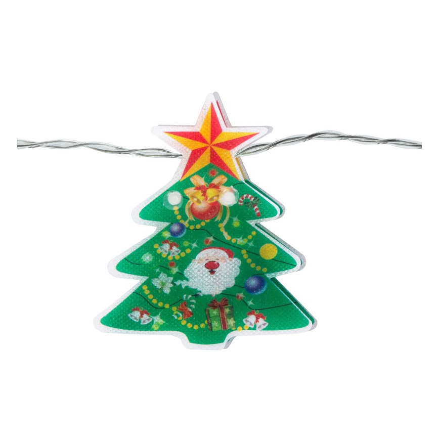 LED-lichtsnoer 10× LED / 2× AA, 1,35 m, warm wit — voor kerstboom