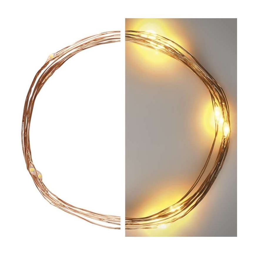 LED-lichtsnoer 20x LED/2,4 m warm wit