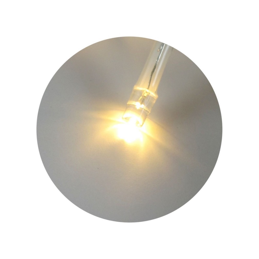 LED lichtsnoer 20xLED/2 functies 2,4m warm wit