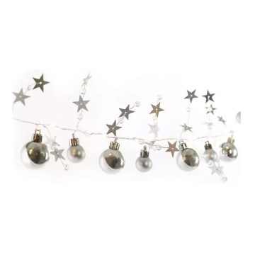 LED-lichtsnoer 20xLED/2xAA 2,2 m warm wit