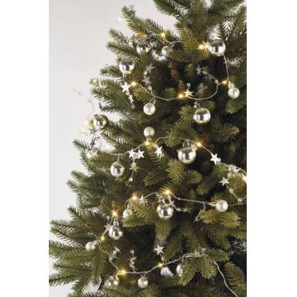 LED-lichtsnoer 20xLED/2xAA 2,2 m warm wit