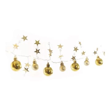 LED-lichtsnoer 20xLED/2xAA 2,2 m warm wit