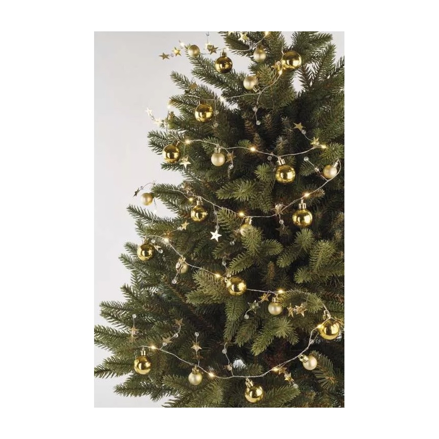 LED-lichtsnoer 20xLED/2xAA 2,2 m warm wit