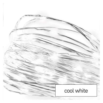 LED-lichtsnoer 20xLED/2xAA, 2,4 m, koud wit