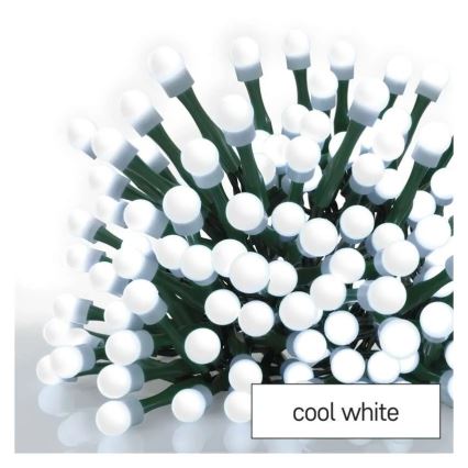 LED-lichtsnoer met 300 LEDs, 8 functies, 35 m, koud wit