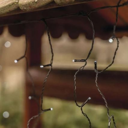 LED-lichtsnoer voor buiten, 100 LEDs, 2,5 x 0,9 m, IP44, koel wit