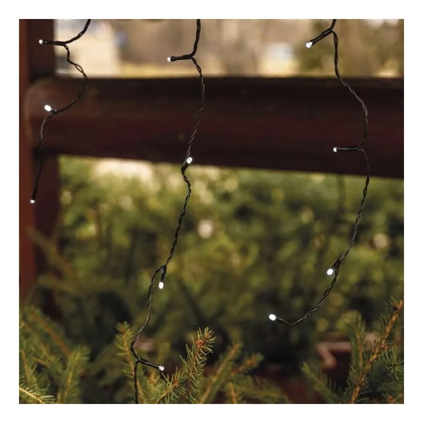 LED-lichtsnoer voor buiten, 100 LEDs, 2,5 x 0,9 m, IP44, koel wit