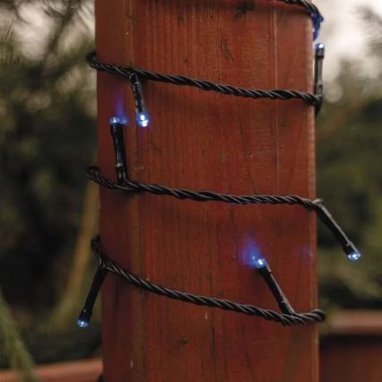 LED-lichtsnoer voor buiten 100xLED/10m IP44 blauw