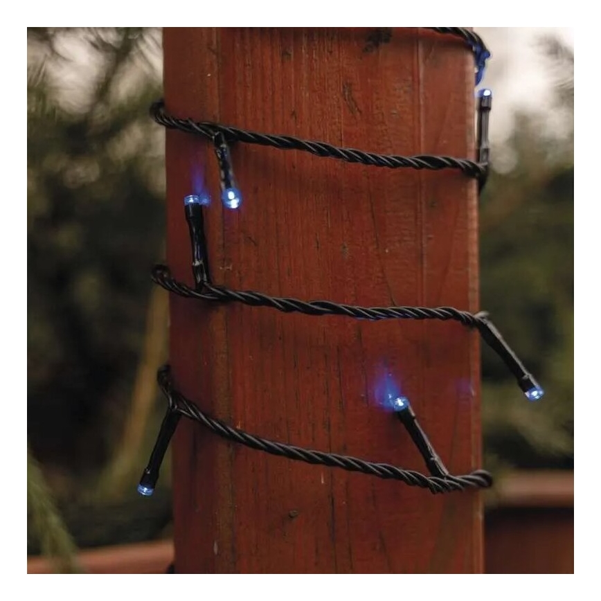LED-lichtsnoer voor buiten 100xLED/10m IP44 blauw