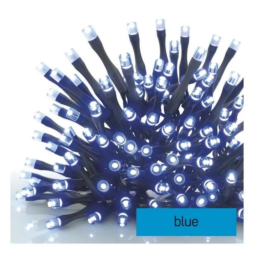 LED-lichtsnoer voor buiten 100xLED/10m IP44 blauw
