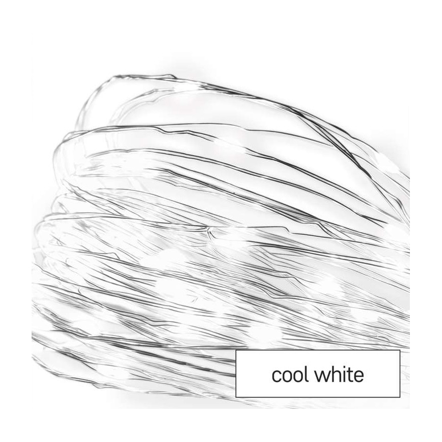 LED-lichtsnoer voor buiten 100xLED/15m IP44 koud wit