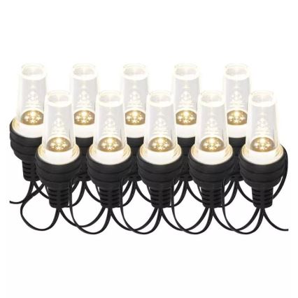 LED-lichtsnoer voor buiten 10xLED/9,5 m IP44 koelwit