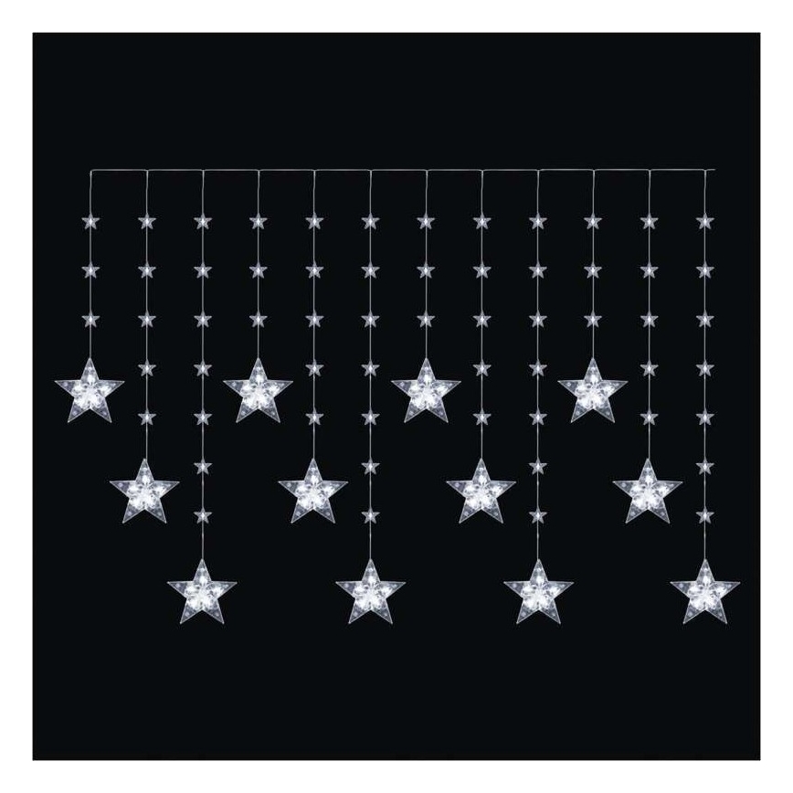 LED-lichtsnoer voor buiten 120xLED/8 functies 3xAA 1,7 m IP44 koel wit