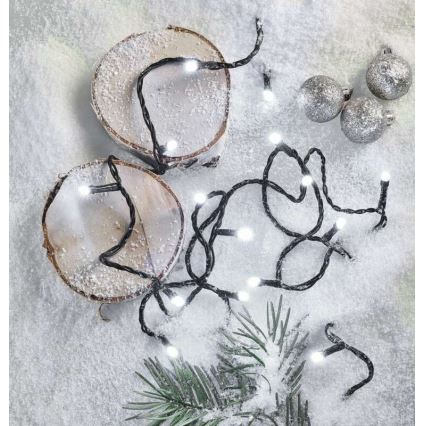 LED-lichtsnoer voor buiten, 180 LEDs, 8 standen, 23 m, IP44, koud wit