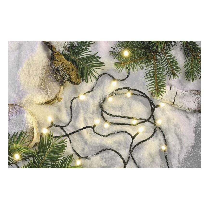 LED-lichtsnoer voor buiten, 240 LEDs, 8 standen, 29 m, IP44, warm wit