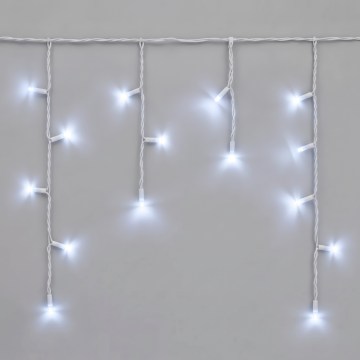 LED-lichtsnoer voor buiten 50xLED/3x0,4m IP44 koud wit
