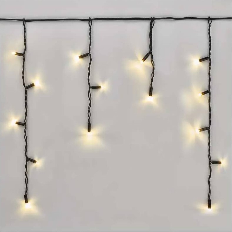 LED lichtsnoer voor buiten 50xLED/3x0,4m IP44 warm wit