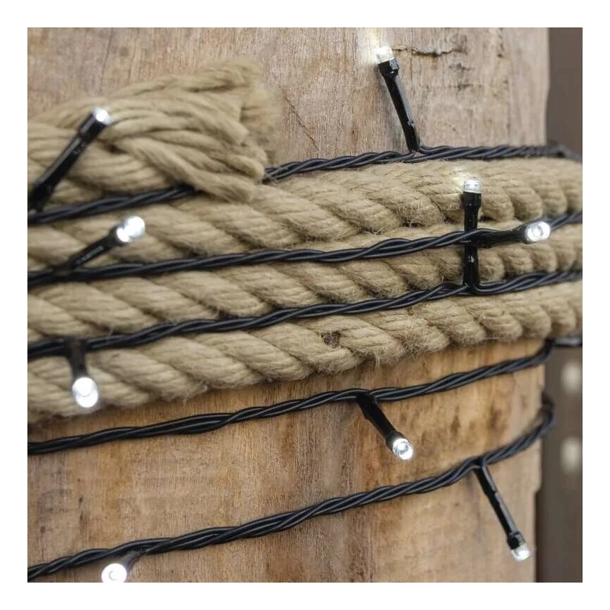 LED-lichtsnoer voor buiten 50xLED/5m IP44 koel wit