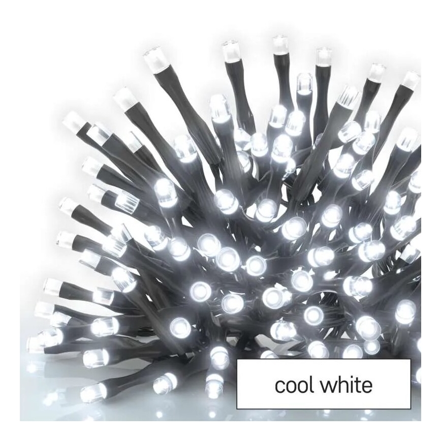 LED-lichtsnoer voor buiten 50xLED/5m IP44 koel wit