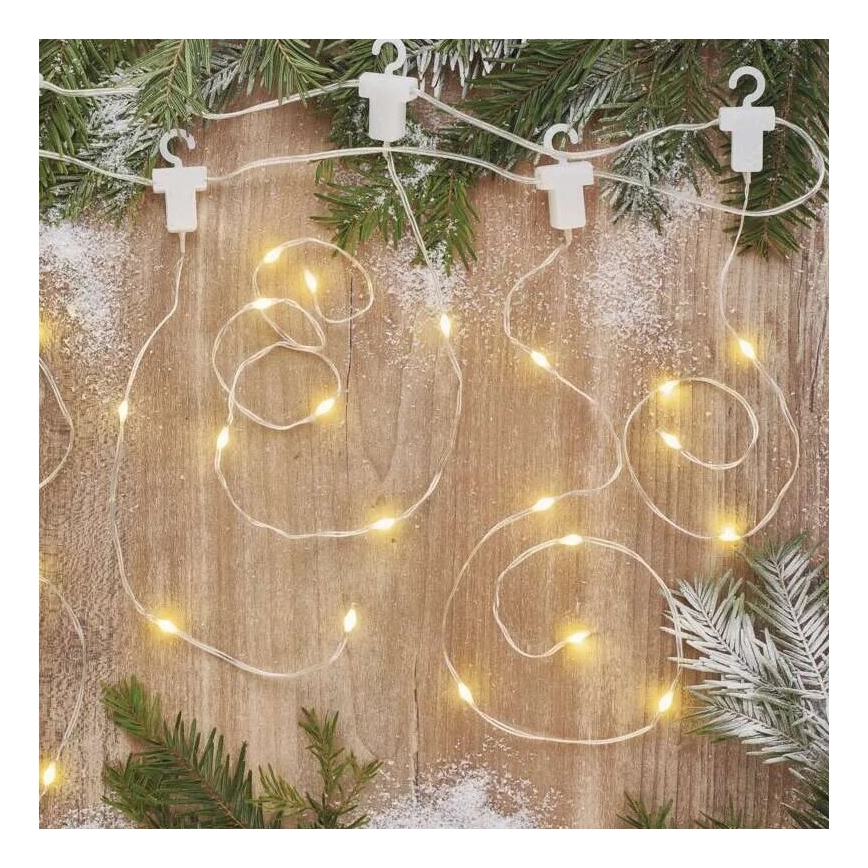 LED-lichtsnoer voor buiten, 54 LEDs, 8 functies, 6,7 x 0,7 m, IP44, warm wit