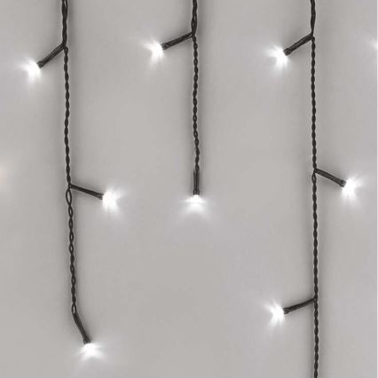 LED-lichtsnoer voor buiten, 600 LED / 8 standen, 15 m, IP44, koud wit