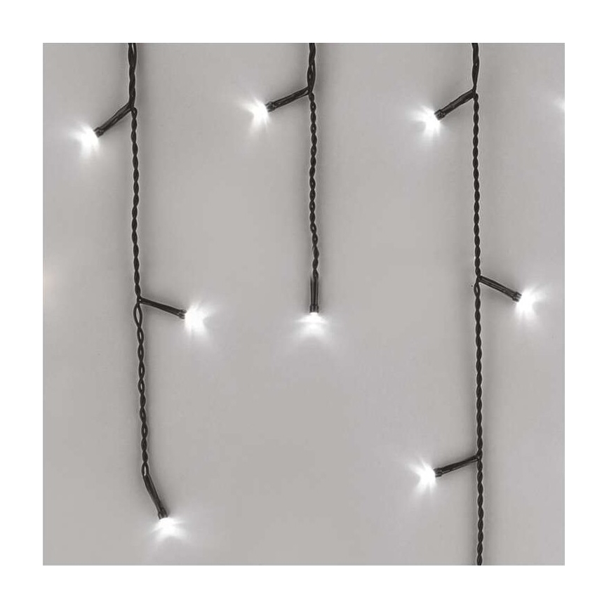 LED-lichtsnoer voor buiten, 600 LED / 8 standen, 15 m, IP44, koud wit