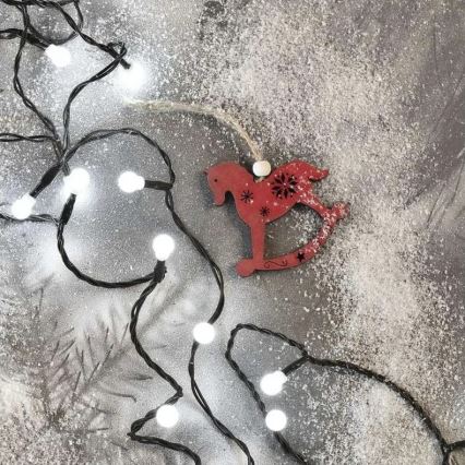 LED-lichtsnoer voor buiten, 80×LED, 8 functies, 13 m, koud wit, IP44