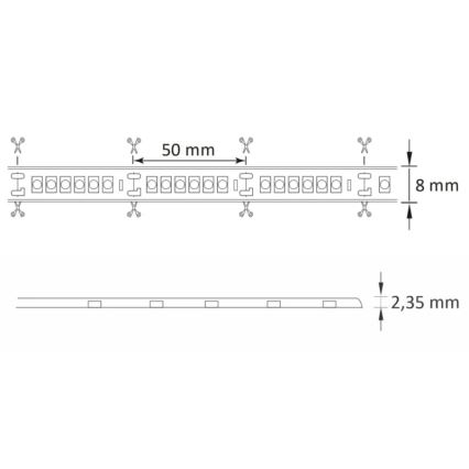 LED Lichtstrip voor buiten 3m LED/23W/24V/230V 4000K IP65