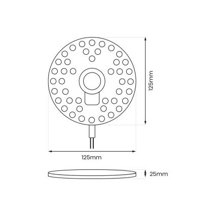 LED Magnetische module LED/12W/230V diameter 12,5 cm 4000K