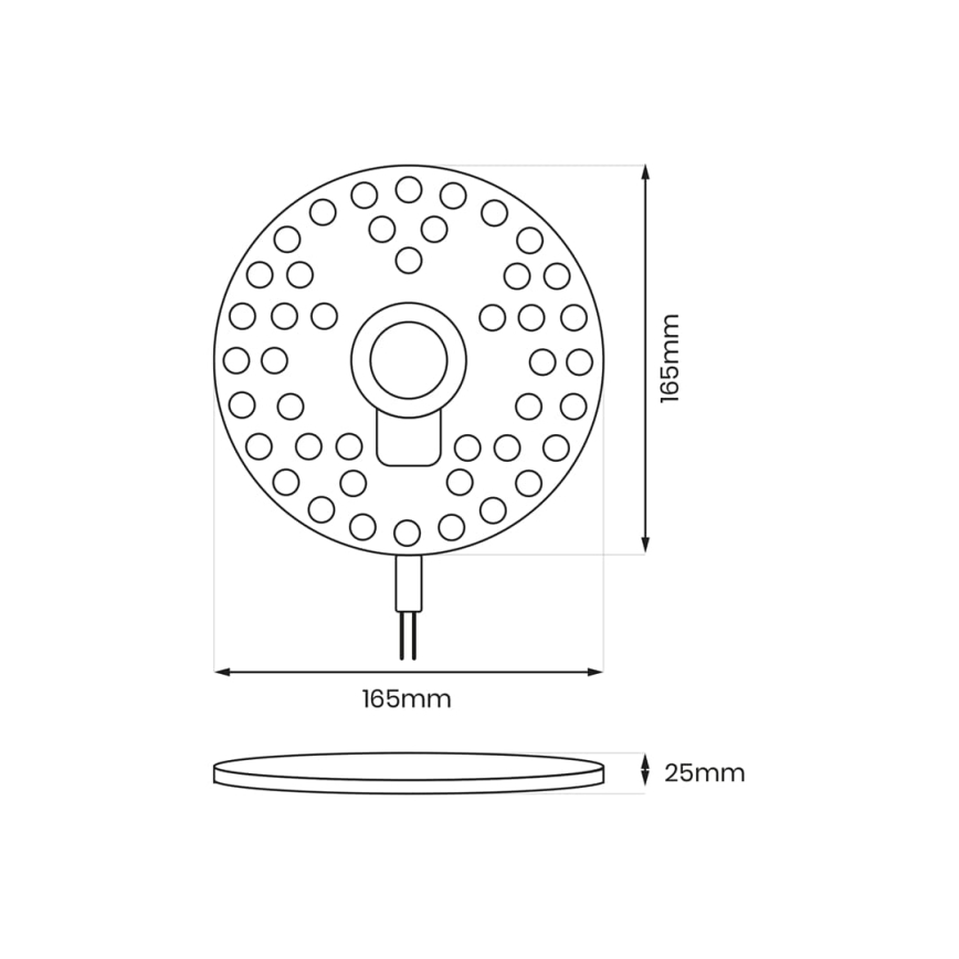 LED Magnetische module LED/20W/230V diameter 16,5 cm 4000K