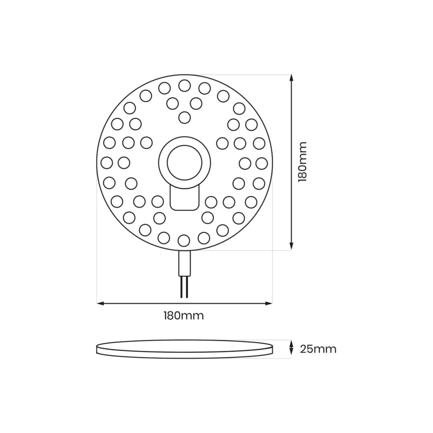 LED Magnetische module LED/24W/230V diameter 18 cm 3000K