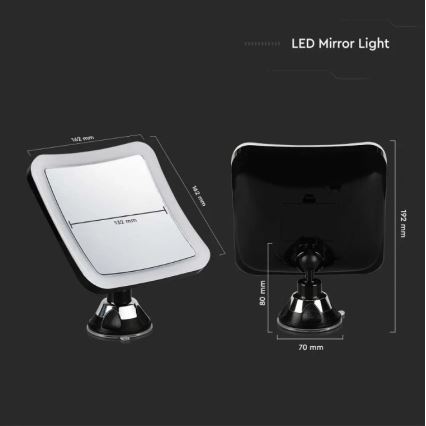 LED Make-up spiegel LED/3,2W/4,5V IP44