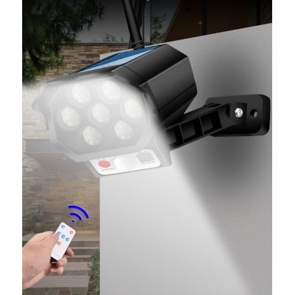 LED imitatie beveiligingscamera met sensor en zonnepaneel LED/5W/5,5V 800 mAh IP65 + afstandsbediening