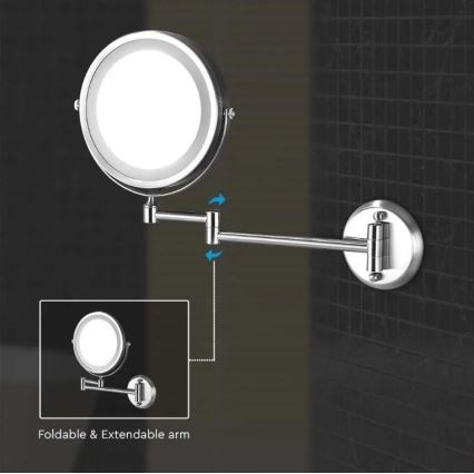 LED Muur cosmetische spiegel LED/3W/6V IP44