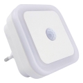LED-nachtlamp met bewegings- en schemersensor LED/0,5W/230V wit