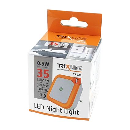 LED Nachtlamp met sensor LED/0,5W/230V oranje