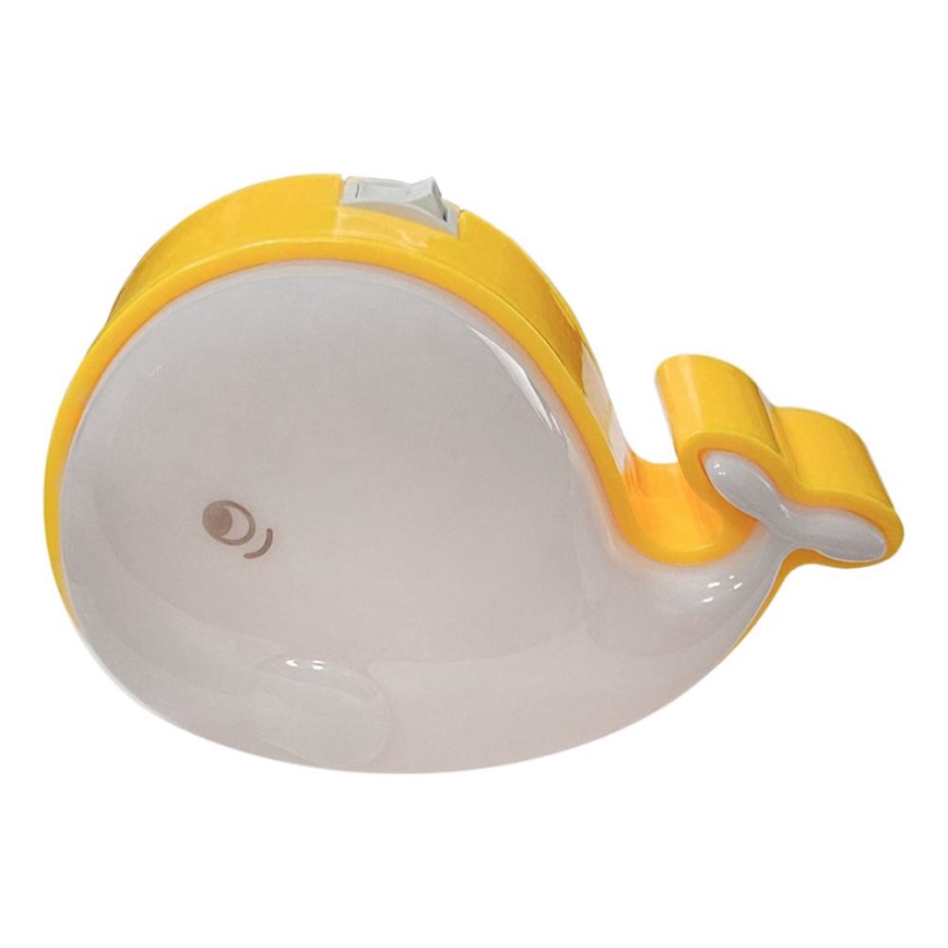 LED Nachtlampje kinderkamer LED/0,5W/230V walvis