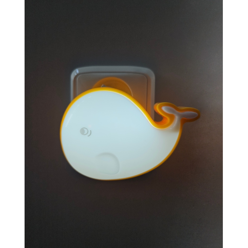 LED Nachtlampje kinderkamer LED/0,5W/230V walvis