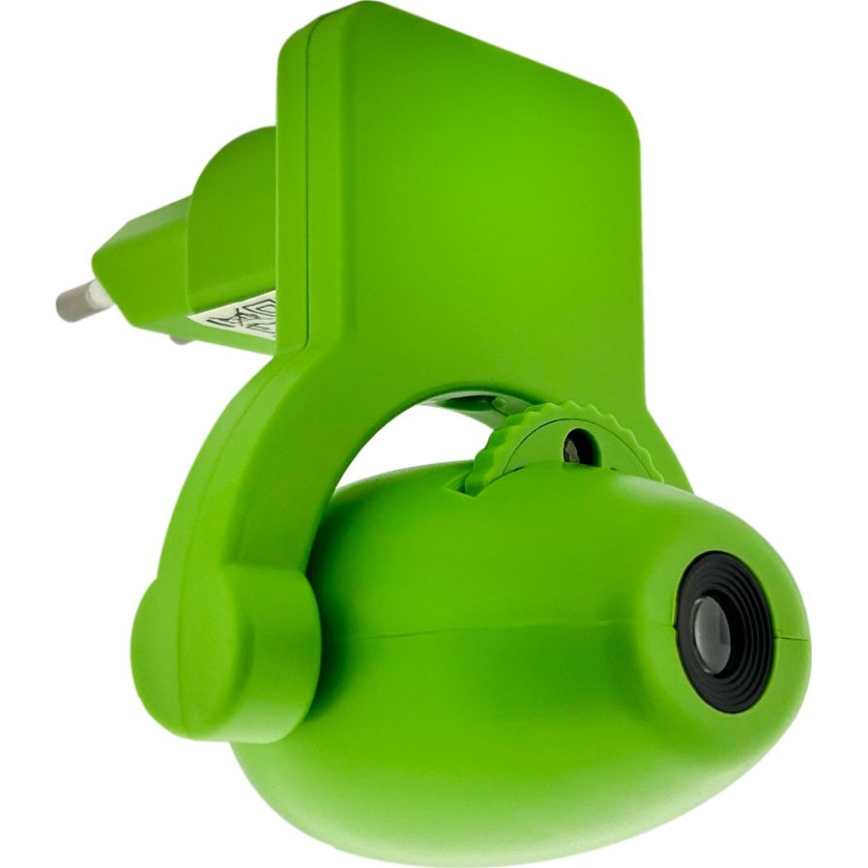 LED Nachtlampje kinderkamer met een beamer LED/0,5W/230V groen