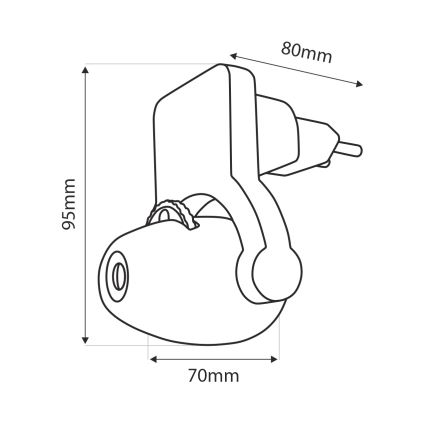 LED Nachtlampje kinderkamer met een beamer LED/0,5W/230V groen