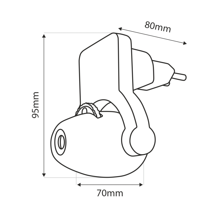 LED Nachtlampje kinderkamer met een beamer LED/0,5W/230V groen