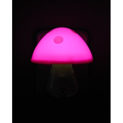 LED Nachtlampje kinderkamer met schemersensor ​ LED/0,5W/230V paddenstoel