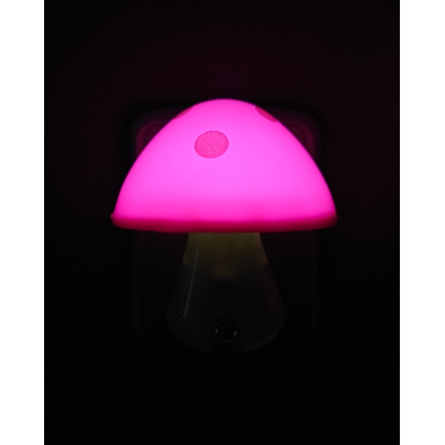 LED Nachtlampje kinderkamer met schemersensor ​ LED/0,5W/230V paddenstoel